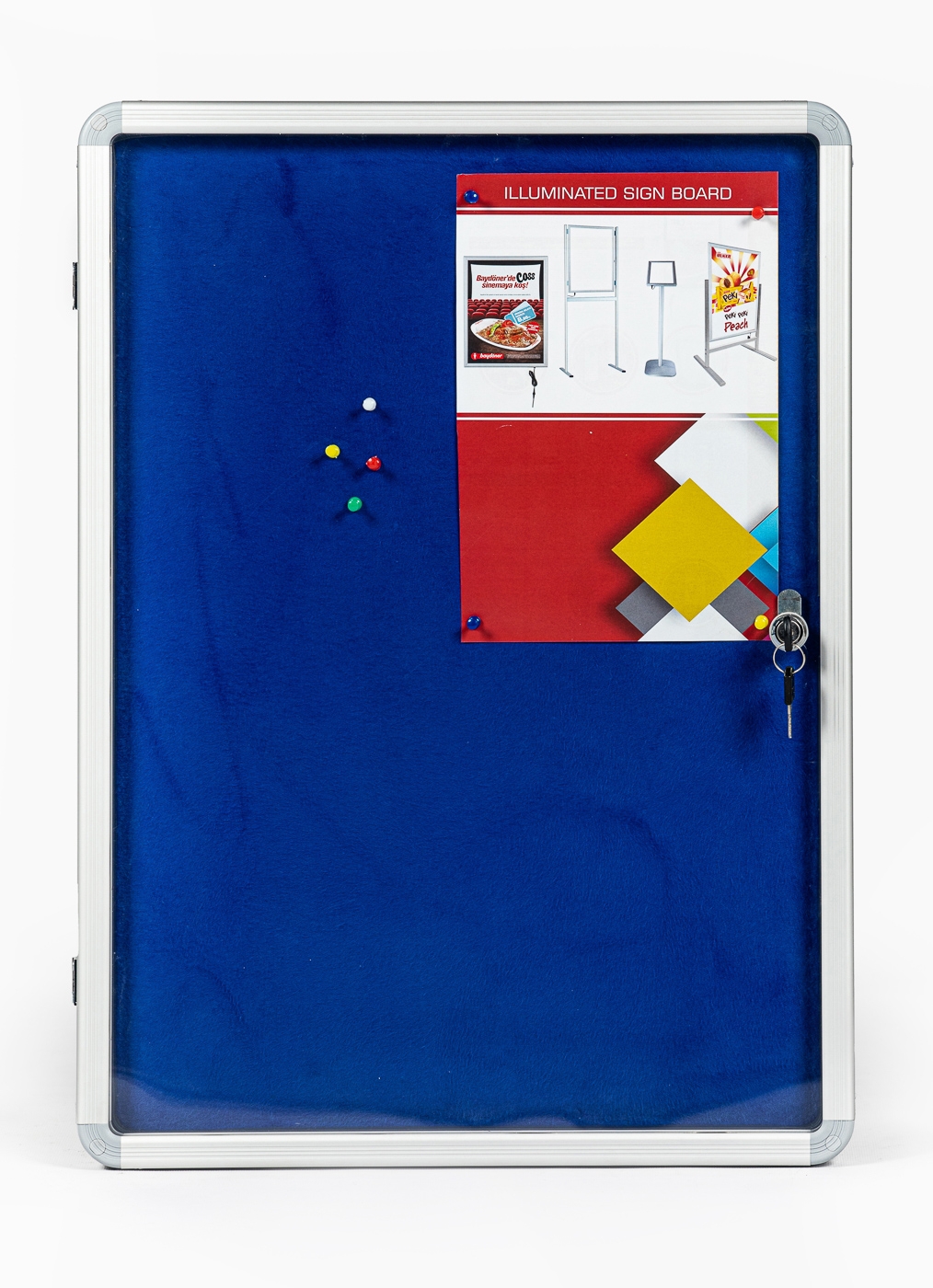 20 MM KİLİTLİ KUMAŞ ZEMİNLİ İLAN PANOSU