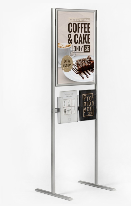 ENJK BROŞÜRLÜKLÜ AYAKLI POSTER PANO (GÖNYE)