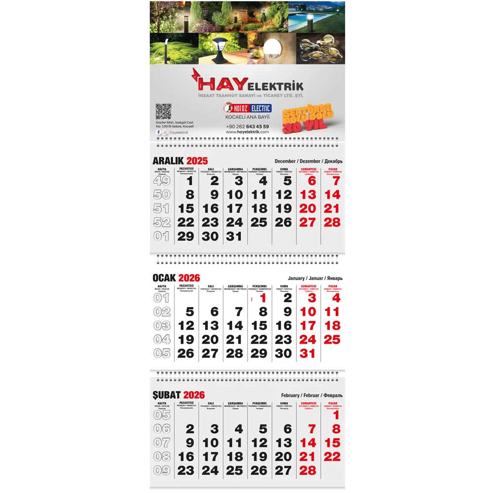 GMC-10 Klasik Sıvama Gemici Takvim